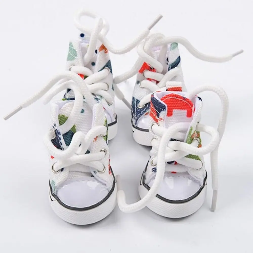 4Pcs Wear-resistant Dog Canvas Shoes Non-slip Fashion Pet Denim Boots Footwear Casual Puppy Sport Sneaker Spring and Autumn
