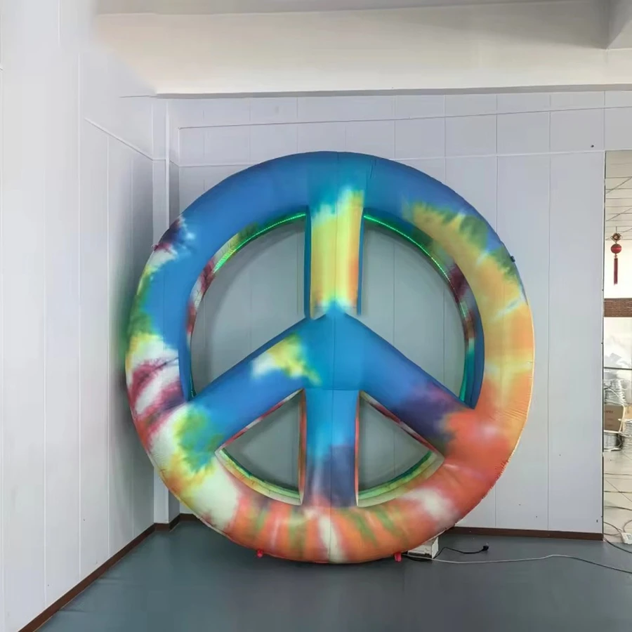Giant Inflatable LED Lighted Planet Balloon with Blower for Decoration White Air Planet Balloon for Events