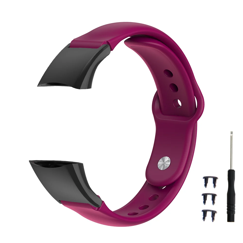 

Watch Strap For Honor Band 4/5 with Stable Reverse Buckle Quick Release Skin-friendly Silicone Rubber Smart Watch Band Men Women