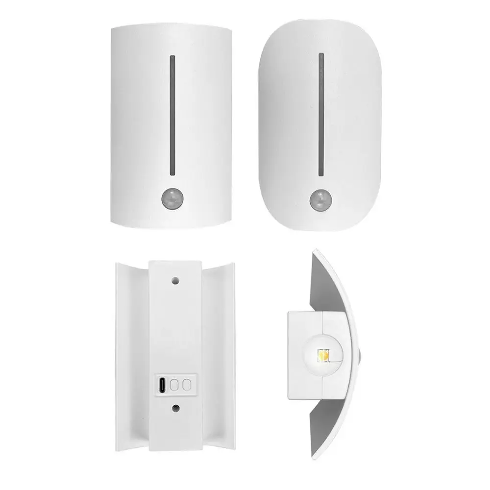 Eye Friendly Motion Sensor Night Light 3 Colors Soft Lights LED Wall Sconce Adjustable Stick-on Sensor Light Fixture