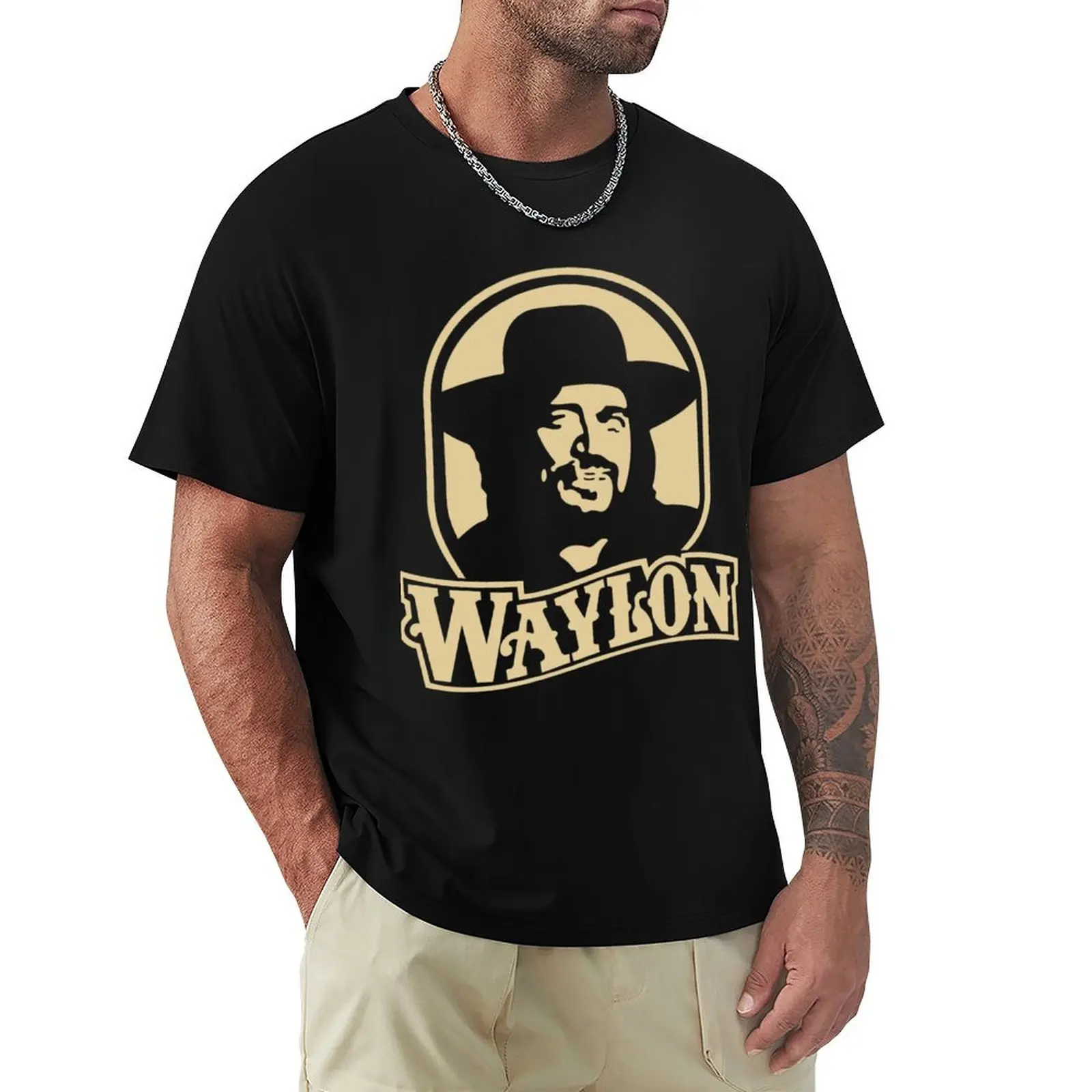 The OFFICIAL Waylon Jennings T-Shirt Sporty Casual Quick Dry T-Shirt
