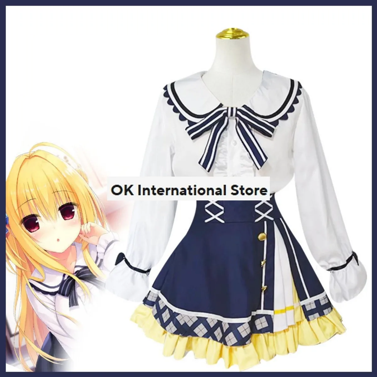 Anime Game Hamidashi Creative Izumi Hiyori Cosplay Costume Wig Lovely Shirt Skirt Lolita Woman Sexy Halloween Carnival Suit