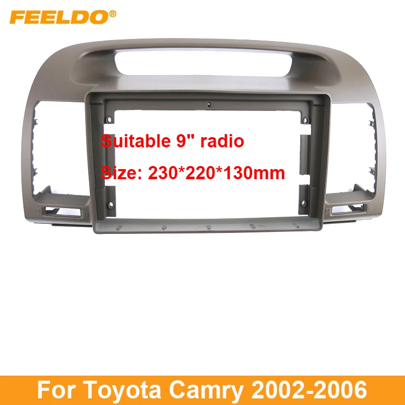 

FEELDO Car Radio Audio 2Din Fascia Frame Adapter For Toyota Camry 9" Big Screen CD/DVD Player Dash Fitting Panel Frame Kit