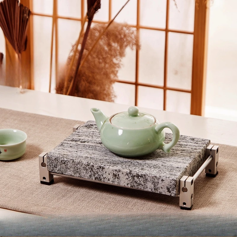 

Sand Stone Tea Coaster Zen Tea Ceremony Accessories Japanese Style Minimalist Teapot Tray Natural Stone Home Tea Tool