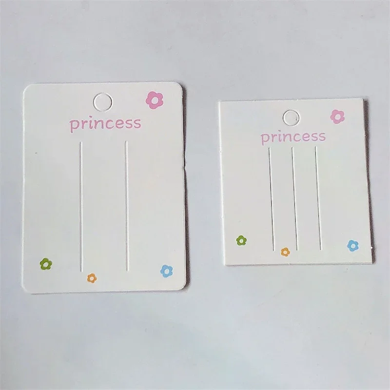 50PCS Blank Hair Clip Paper Cards Hair Accessories Jewelry Display Card Fashion Hair Clip Holder Headwear Packaging Card