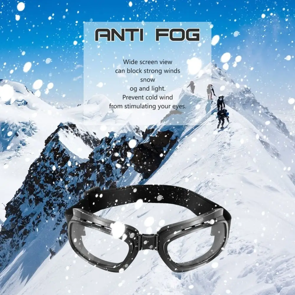 

Sports Goggles Windproof Cycling Glasses Vintage Foldable Snowboard Goggles Anti Glare Dustproof Motorcycle Glasses Riding