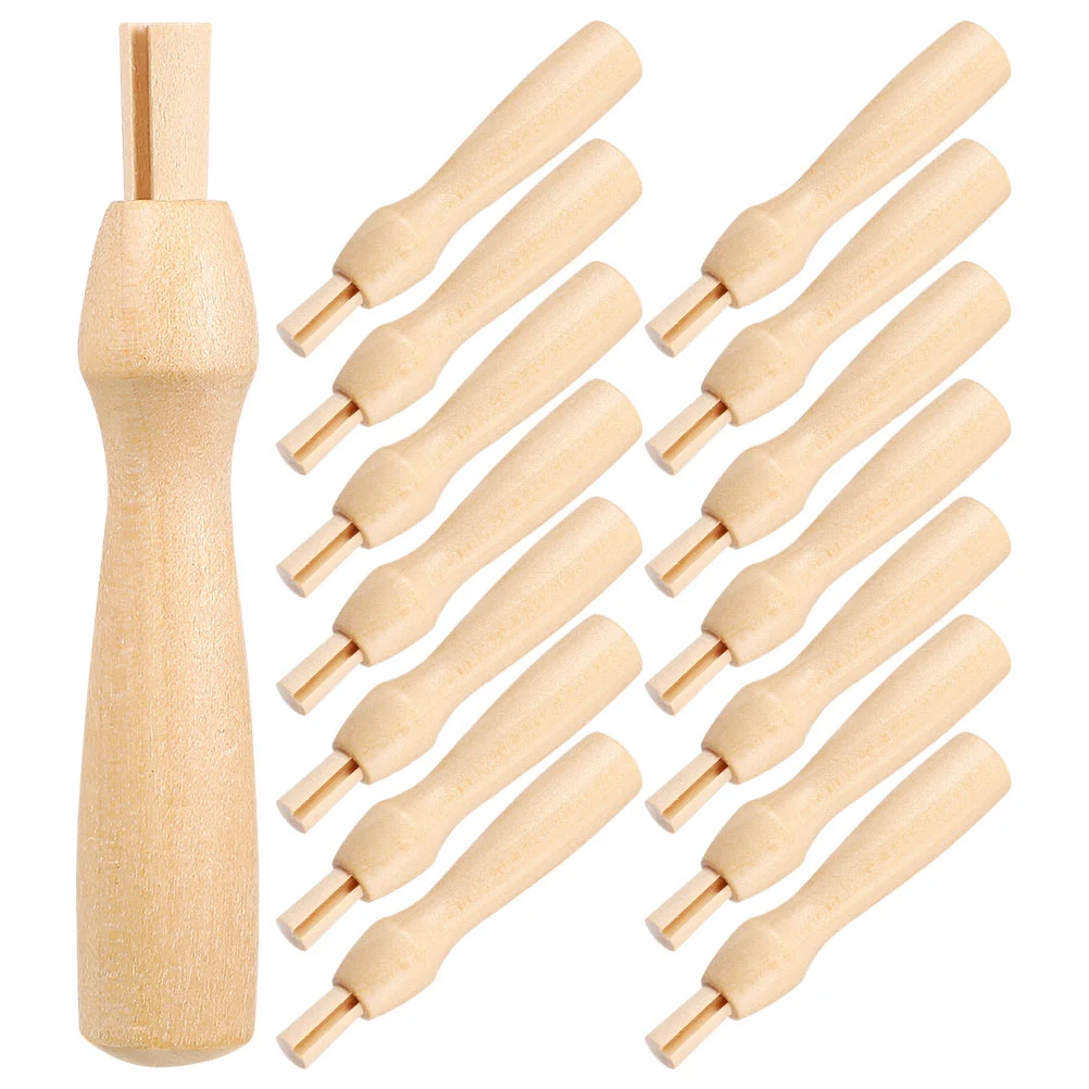 

16 Pcs Poking Fun Handles for Felting Crafts Tools Needle Milling Machine Wool Needles Wooden