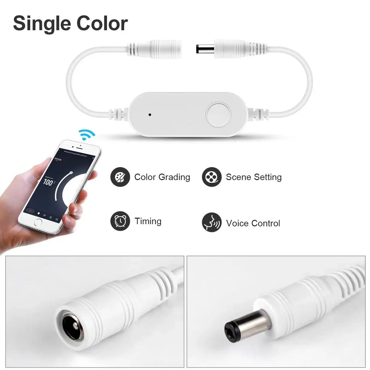 Bezprzewodowy kontroler WiFi RGB TUYA Smart Life App Control Dimmer Switch Współpracuje z Alexa Google Home dla DC12V-24V LED Strip Light