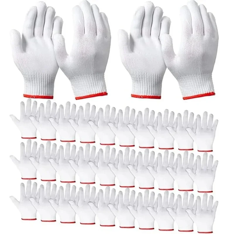 Wear-resistant Labor Gloves, Thickened Nylon Work Gloves with Anti-slip Grip Protection, Unisex for Men and Women