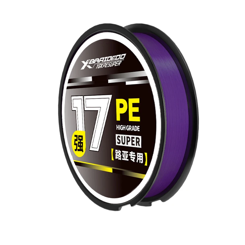 

Purple 17-strand PE fishing line,high-wear-resistant seawater/freshwater braided fishing line. it features ultra-smooth texture.