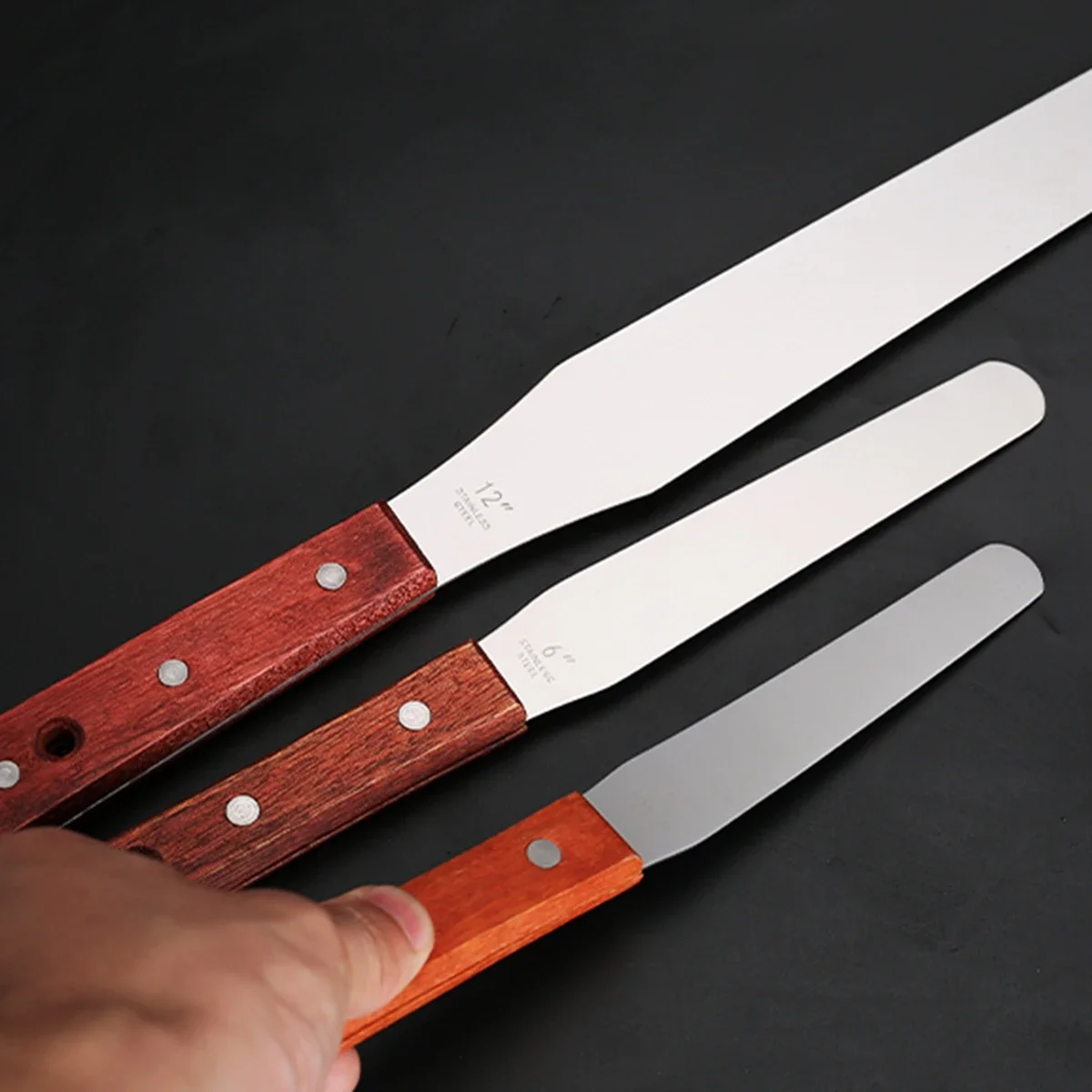 4/5/6/7/8/10/12/14/16 Inch Screen Printing Inks Spatulas Scraper Stainless SMT Steel Squeegee for Silk Screen Printing Scrapers