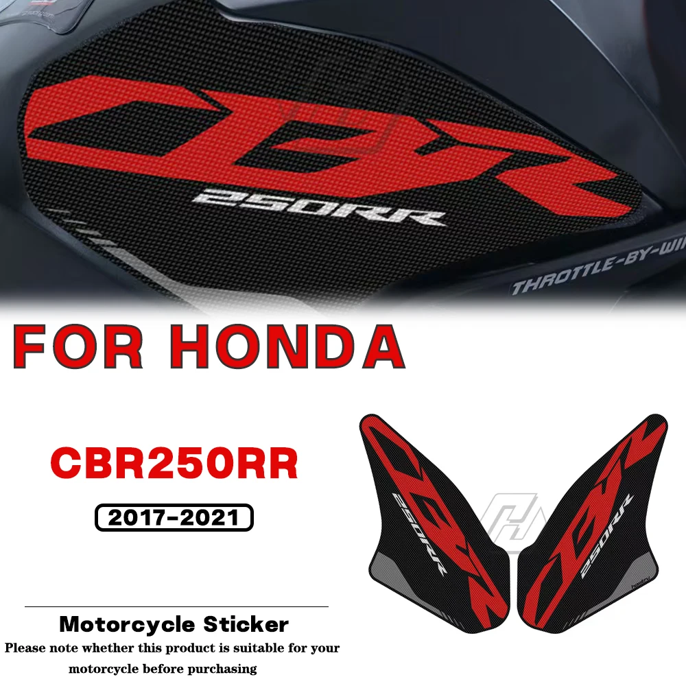 For HONDA CBR250RR 2017 2018 2019 2020 2021 Motorcycle Anti-slip Side Fuel Tank Pad Knee Grip Protection Sticker Logo