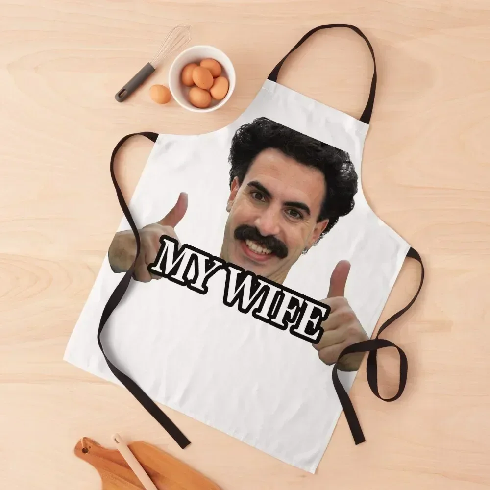 

Borat my wife Apron Kitchen Items For Home Kitchen on the wall Kitchen Things And For Home with personal logo Apron