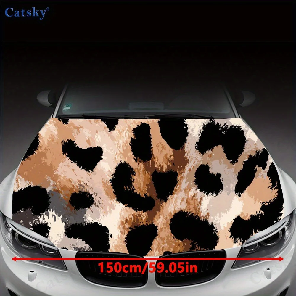 Classic Leopard Pattern Decal stickers for car hoods, stickers for decorating car covers, and vinyl wraps suitable for cars, SUV