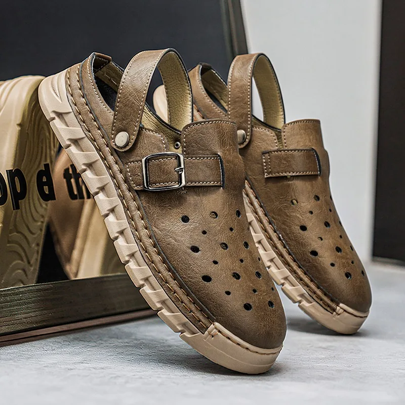 

Men's Casual Slippers Lightweight Comfortable Outdoor Slides Stylish Design Perfect for Daily Life Beach Vacation and Travel