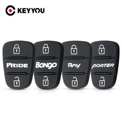 KEYYOU-funda para llave de coche, almohadillas de goma para Hyundai I30 IX35 Kia K2 K5 PRIDE BONgo RNY PORTER, 3 botones, Flip, plegable, remota