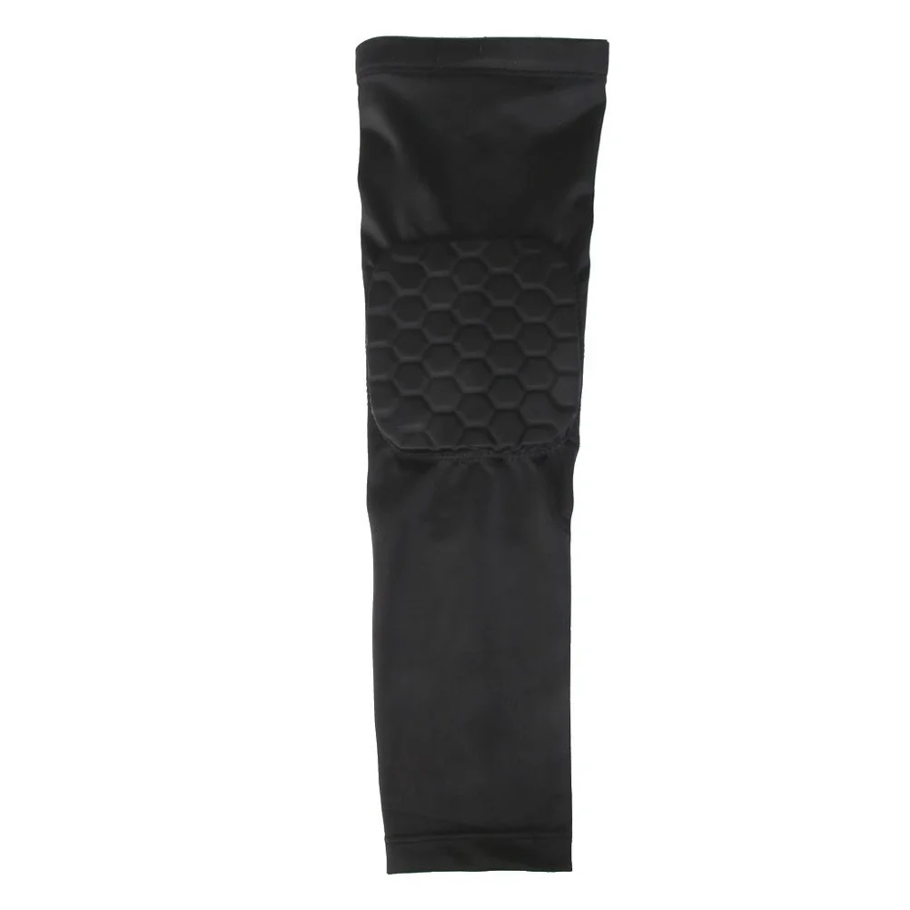 

Black Size M Arm Support Elbow Protector Sleeve with Honeycomb Padding Non Slip Fit Breathable Spandex Material for Football