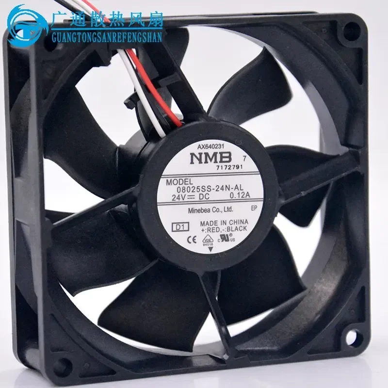 for NMB 08025SS-24N-AL 8CM 8025 24V 0.12A Inverter Cooling Fan