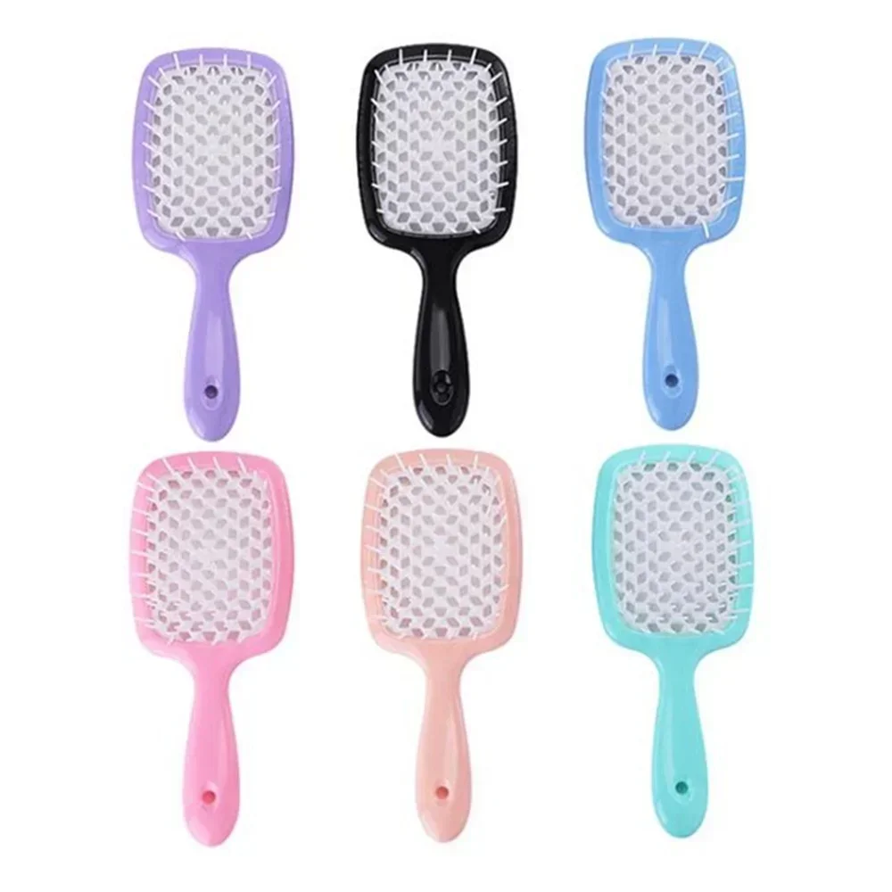 Detangling Hair Brush Women Massage Combs Tangled Hair Comb Hollow Out Wet Curly Brushes Barber Comb Salon Hair Styling Tools