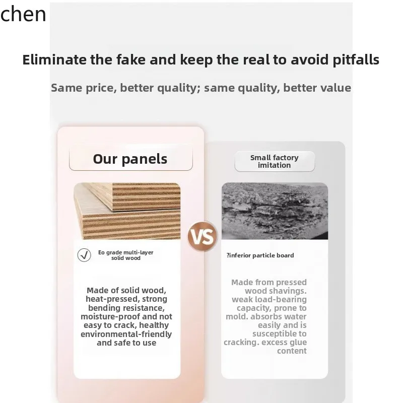 CZ Floating Acrylic Transparent Solid Wood Home Desk Office Computer Desk with Drawers Long Table