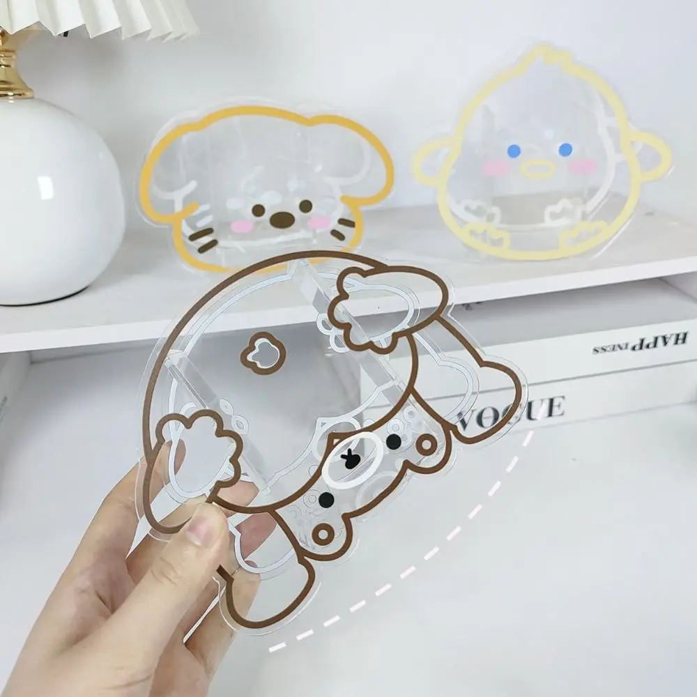 

Cute Animals Kawaii Pencil Holder Cartoon Thickened Stationary Storage Box Transparent Acrylic Desktop Pen Organizer Girls