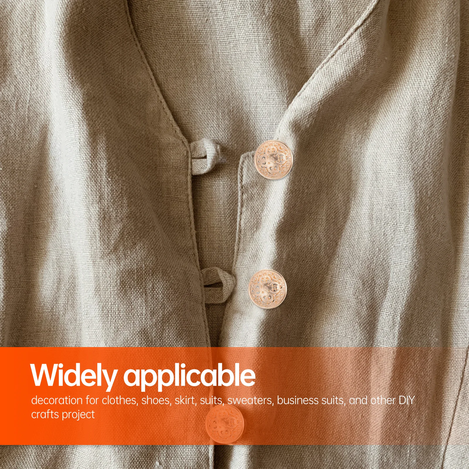 

50Pcs Hollow Metal Buttons Vintage Alloy Sewing Buttons Durable Decorative Accessories DIY Clothes Suit Sweater Skirt