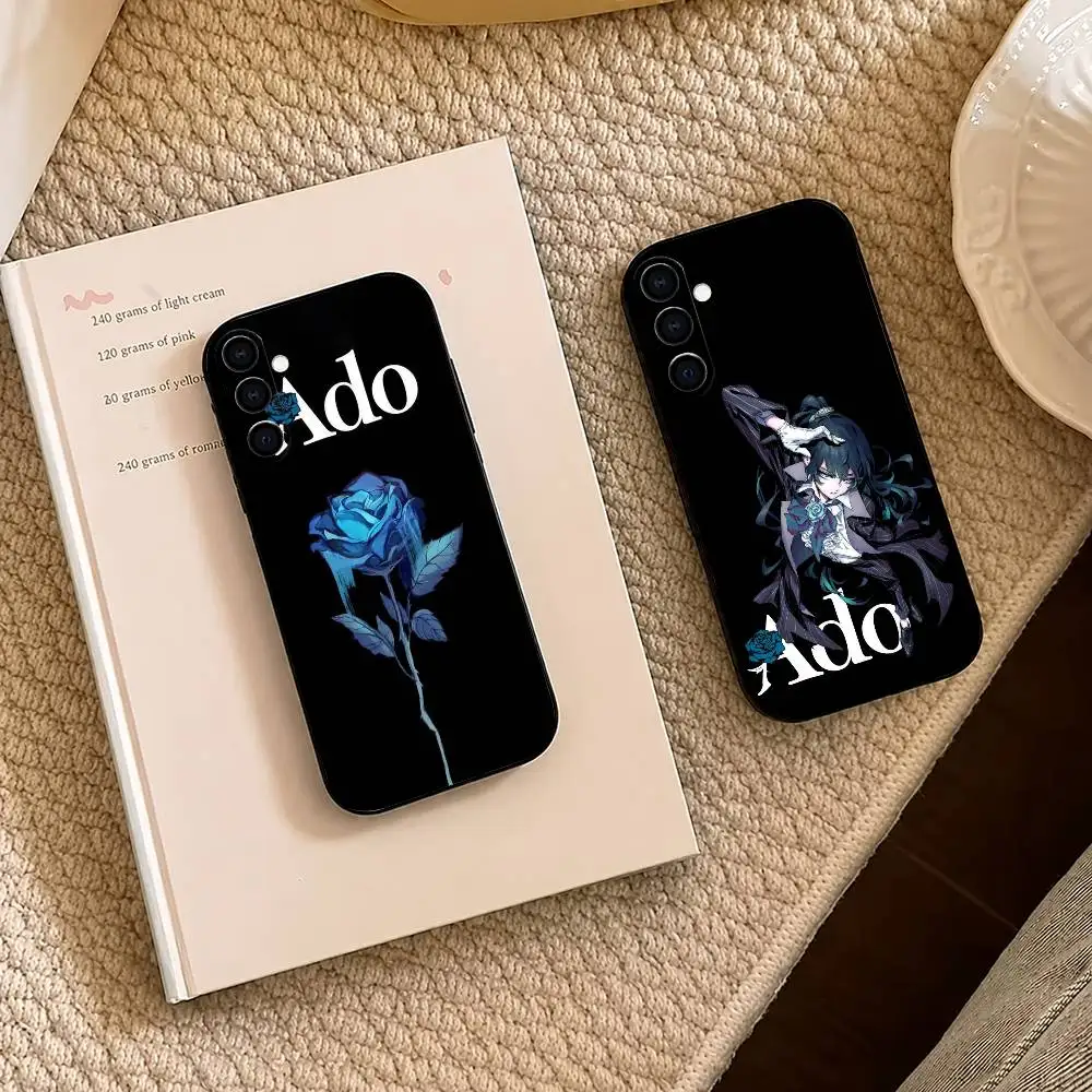 classic A-Ado Kyogen X Uta  Phone Case Black Silicone Soft For Samsung A73,A72,A71,A70,A53,A52,A51