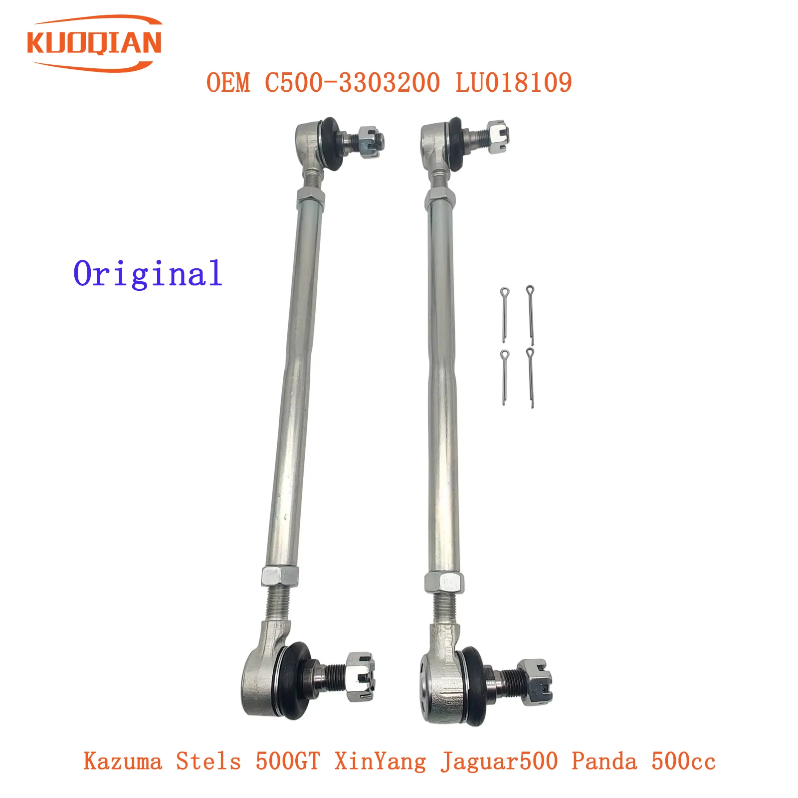 

2Pcs Steering Rod Assembly For Kazuma STELS 500GT XinYang Jaguar500 Parts Code C500-3303200
