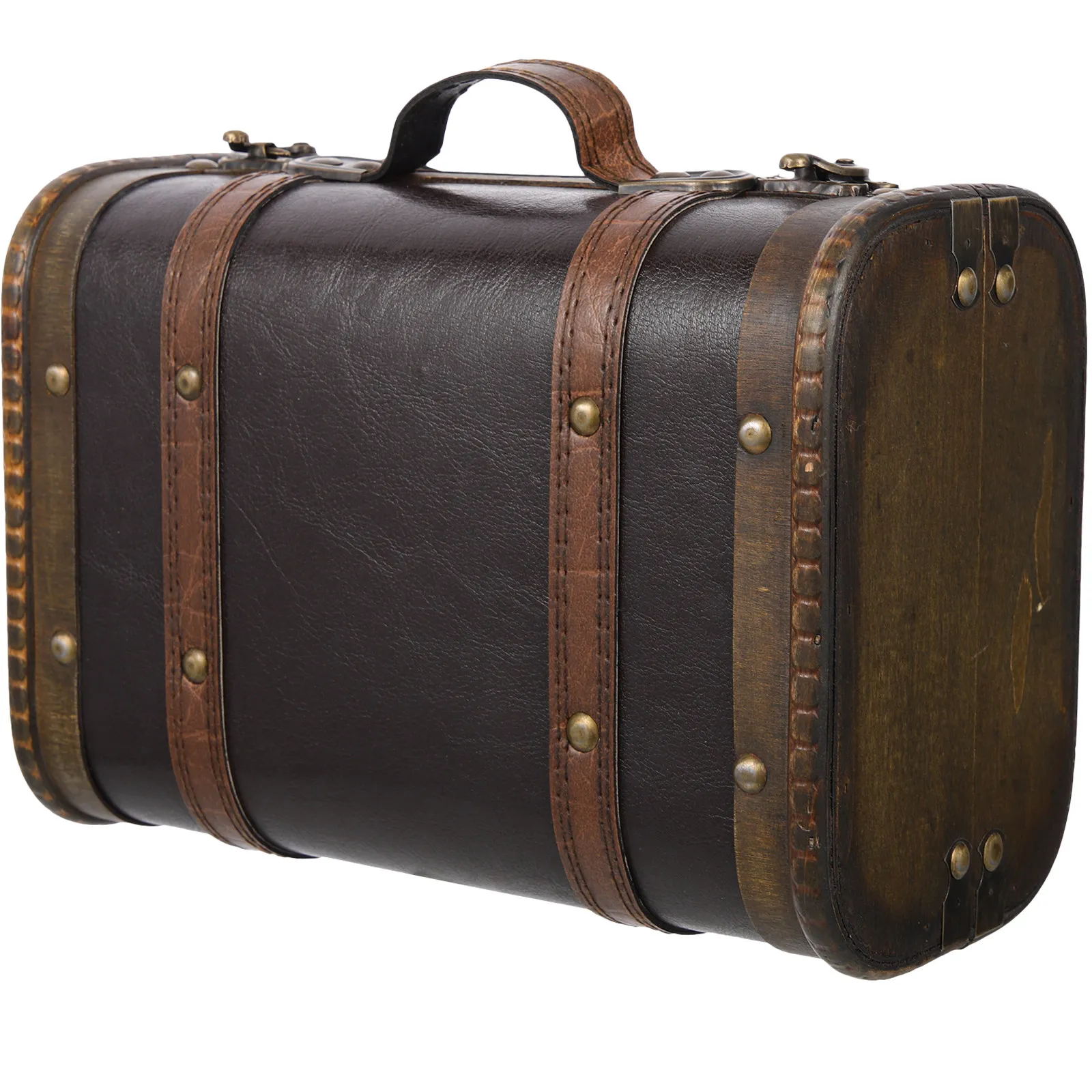 

Wooden Jewelry Box Vintage Buckle Latch Design Portable Jewelry Case Sundries Storage Organizer Trinket Box Trinket Case