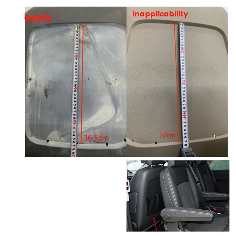 

Car Seat Back Panel Backrest Rear Cover Storage Bag Car For Mercedes-Benz Viano W639 2011-2015 Replacement Gray