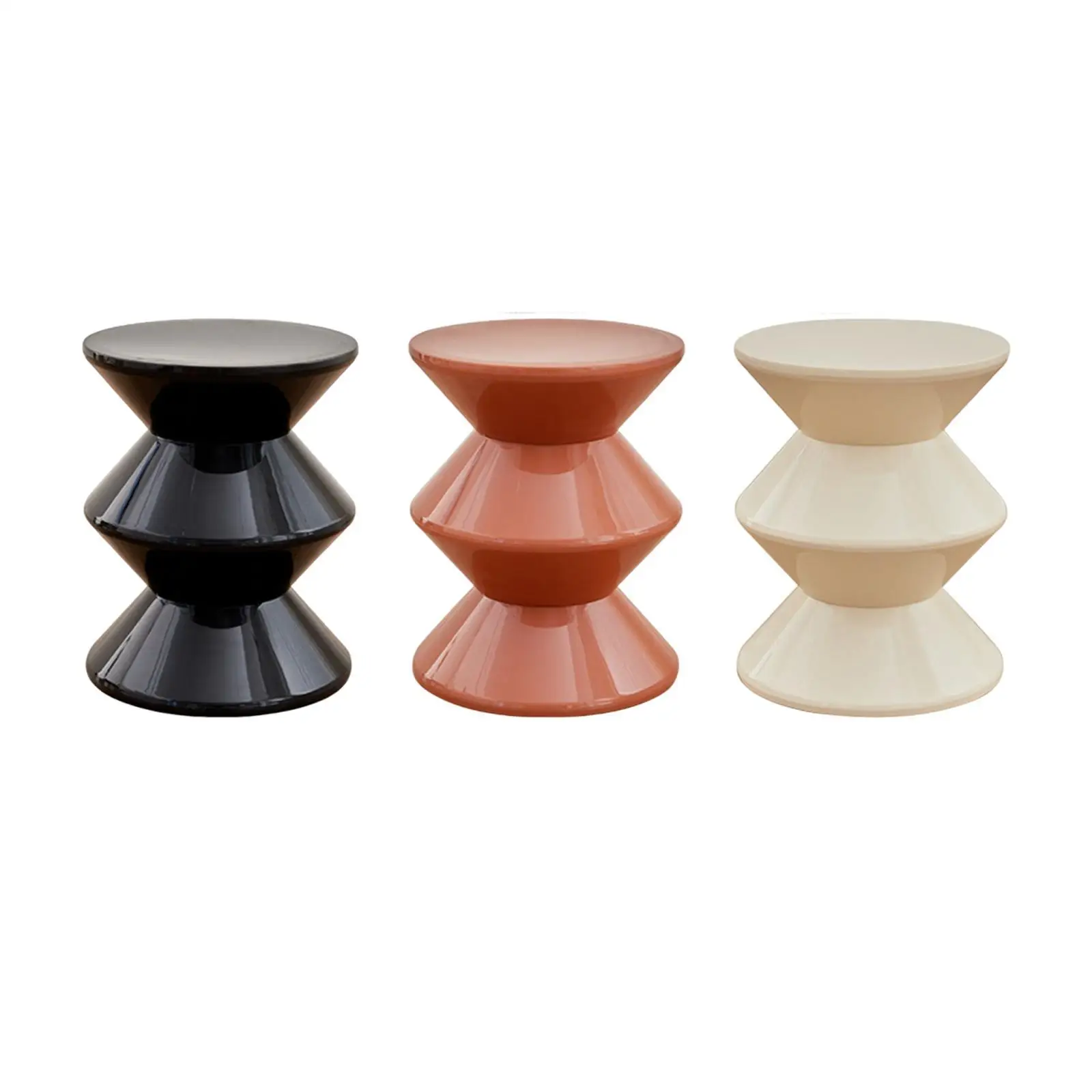 Picture 4: PP Hourglass Shape Sofa Stool Side Table Nightstand End Table Multipurpose