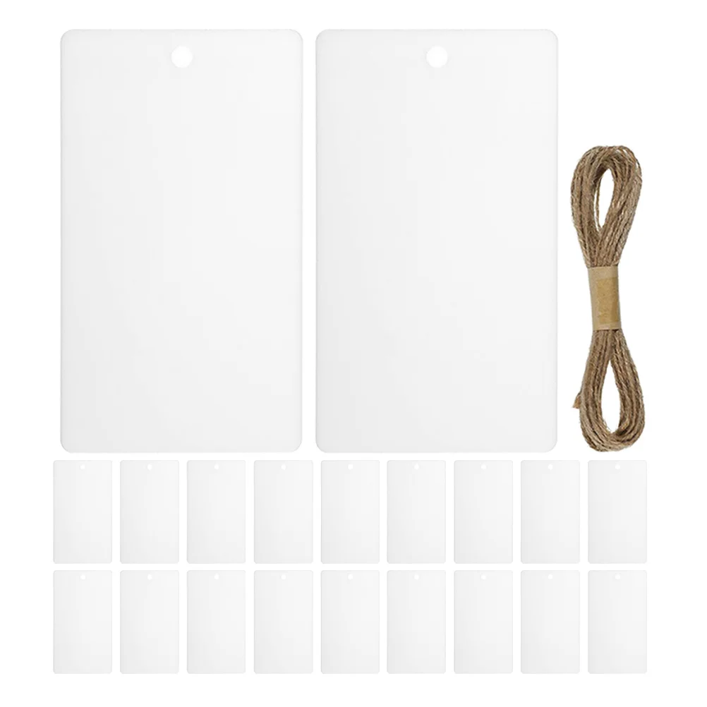 

32pcs Label Storage Box White Blank Tags With String Hanging Organizer For Pantry Baskets Closet Kitchen Office Reusable Hang