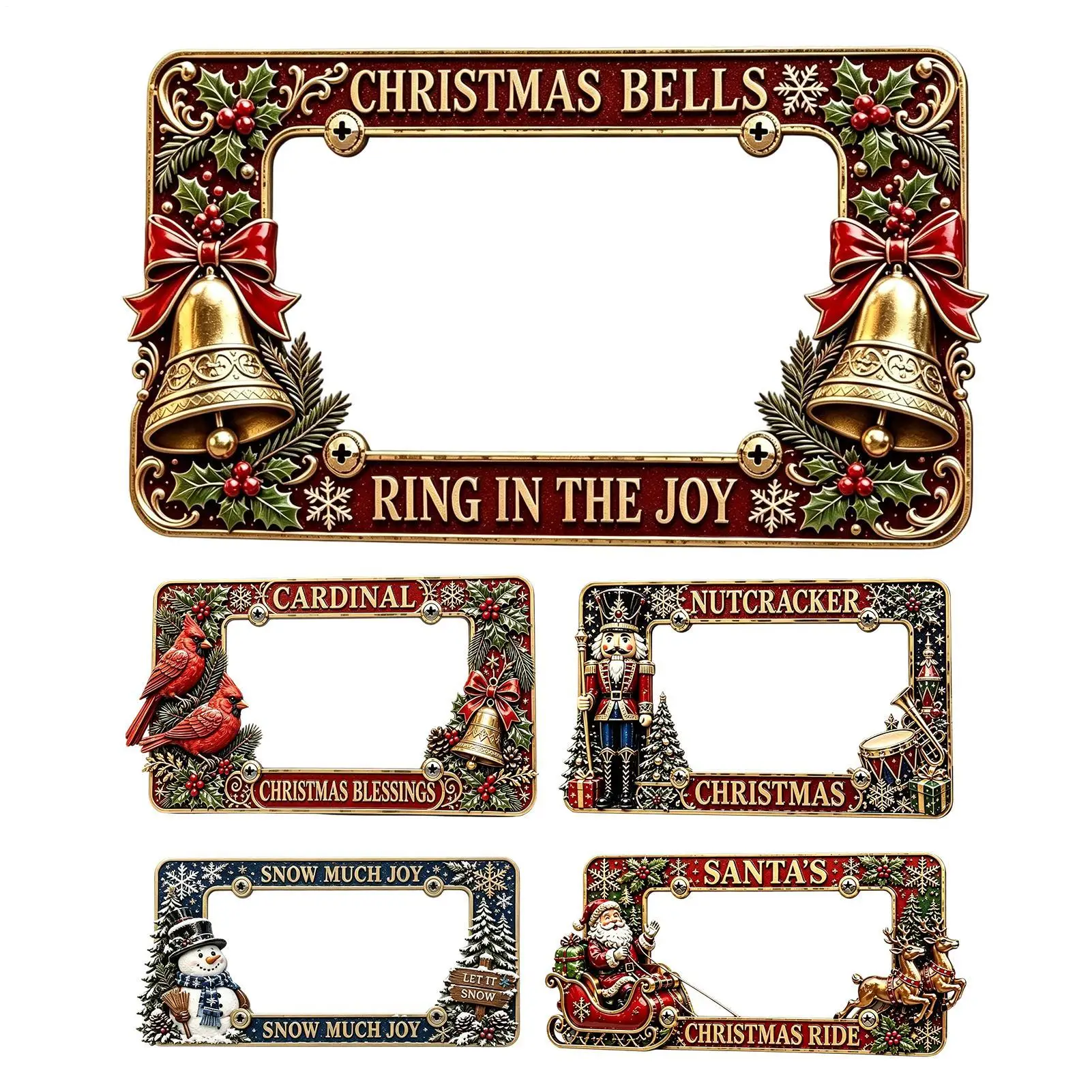 License Plate Frames For Motorcycles Christmas Motorbike Tag Parts Motorbike Tag Cover Holder For Riders Collectors Modifiers