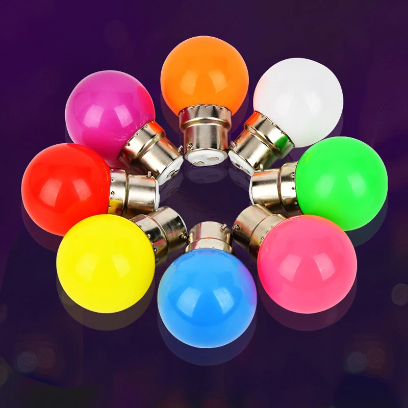 C5 20 Pcs Led Bulb Color B22 3w Equivalent 30w 240lm B22 Bulbs Garland Color Led Multicolor Bulbs Home Bar Party Festival Decor