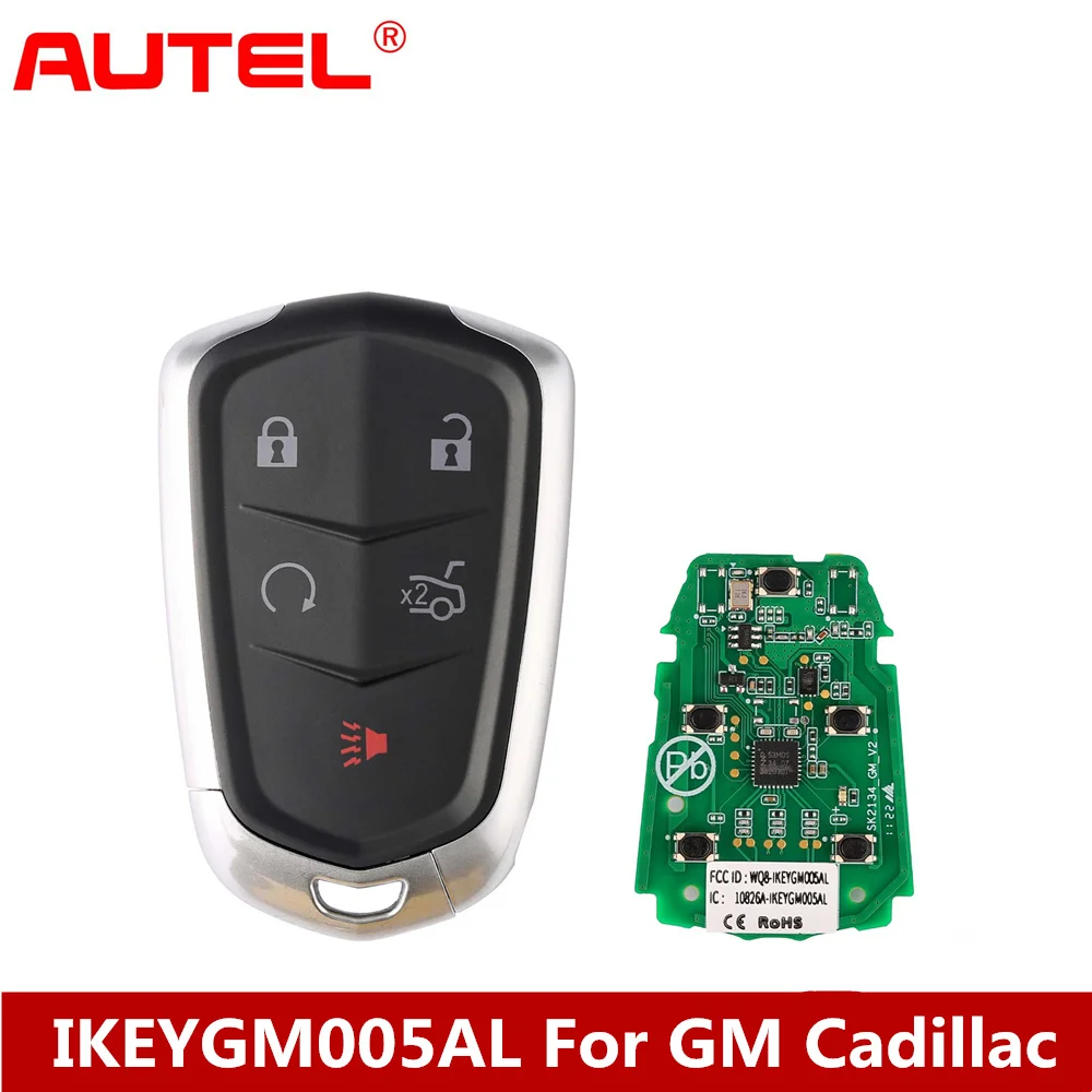 

AUTEL MAXIIM IKEY Premium Style IKEYGM005AL for GM Cadillac 5 Buttons Universal Smart Key (Remote Start/ Trunk)