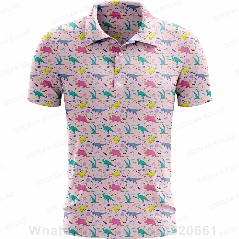 Summer Fashion Golf Polo Tee Shirts Men Short Sleeve Quick Dry Team T-shirt High Performance Fishing Golf T-shirt Tops Clothing