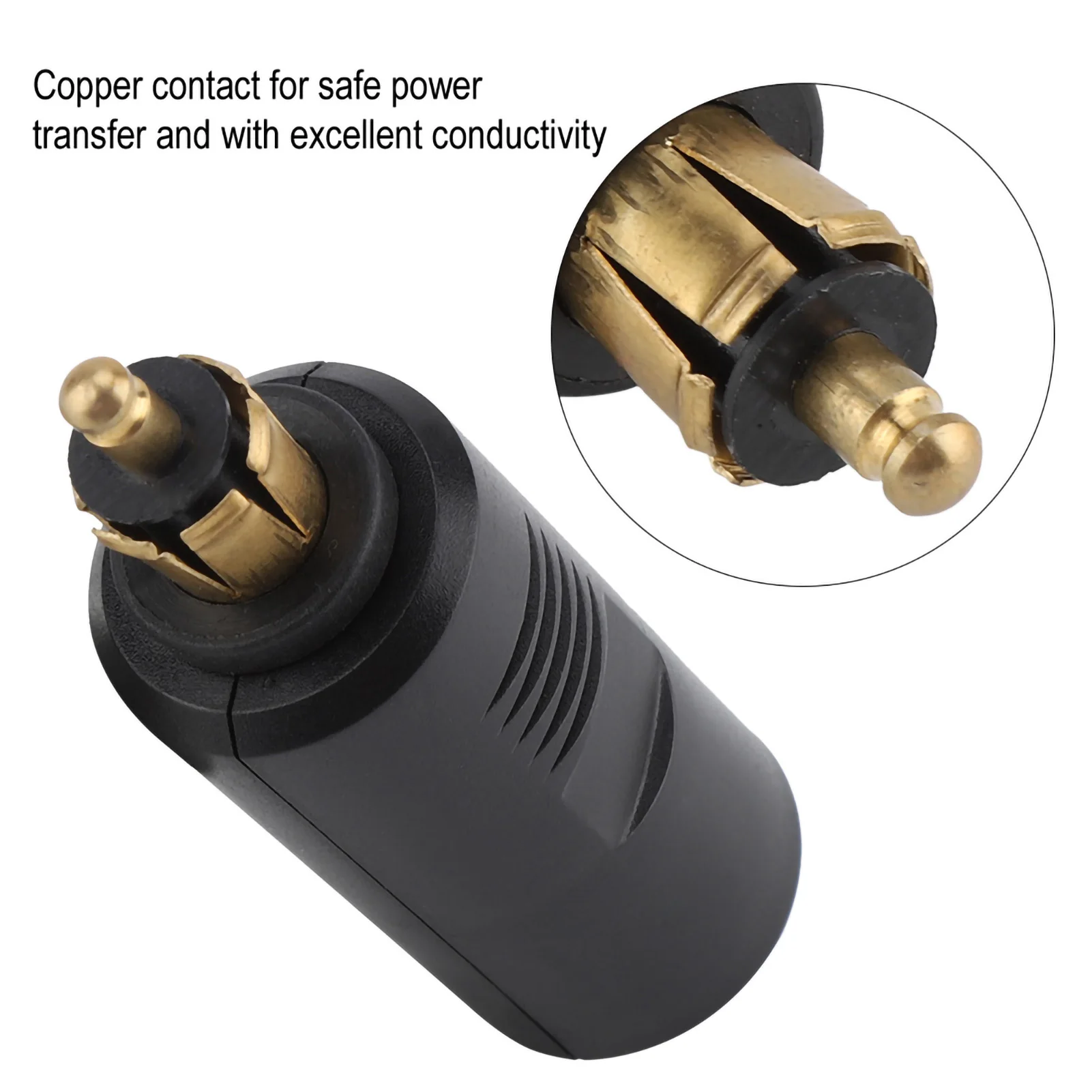 12V Motorcycle European Cigarette Lighter Plug Adapter for DIN Socket