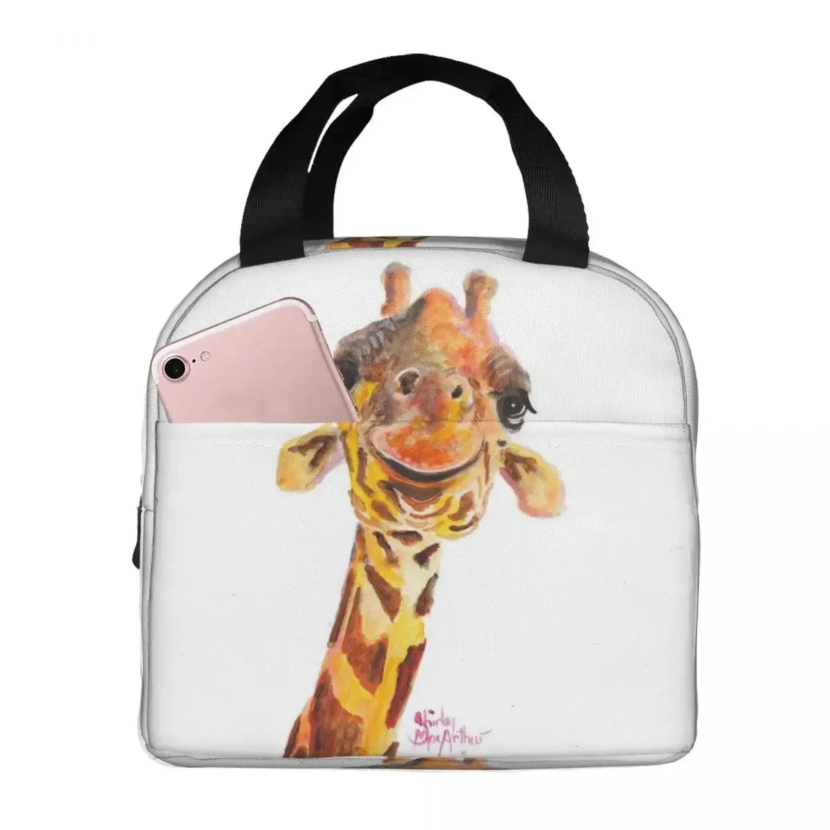 Nosey Giraffe ' Jo ' By Shirley MacArthur Lunch Bags Insulated Bento Box Picnic Bags Cooler Thermal Bag for Woman Children Work