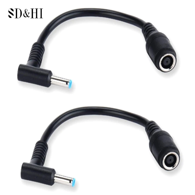 DC Power Adapter 7.4x5.0mm To 4.5x3.0mm Converter Charger For HP Laptop Stream Spectre Pavilion Envy Elitebook Split Chrome