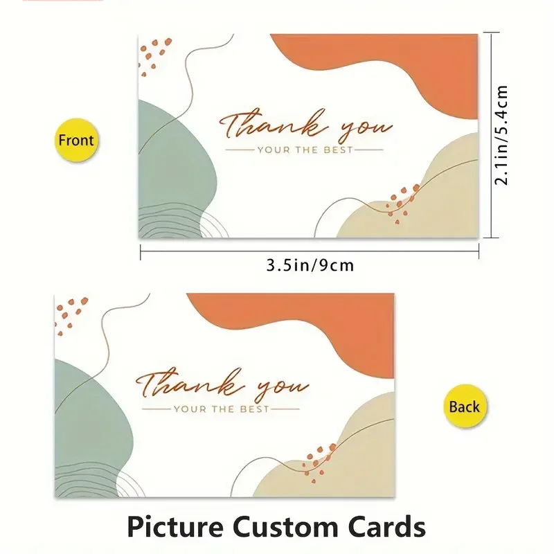 Petites cartes de visite personnalisées, cartes de remerciement personnalisées, cartes d\'invitation, bureau