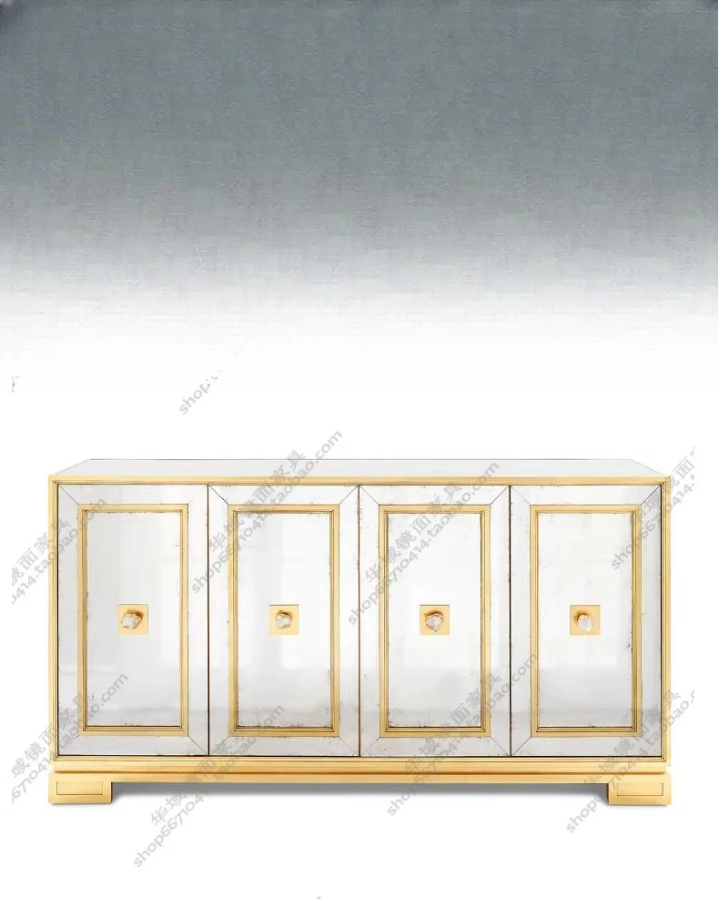 

mirror retro porch cabinet shoe cabinet decorative foyer post-modern locker model room customization