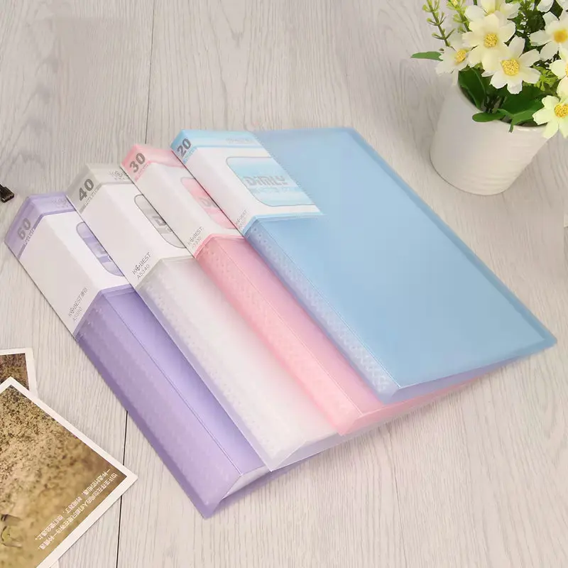 Multi Pockets A5 Folder Booklet Office Paper Organizer Document Bag Transparent PVC Bag Display Book