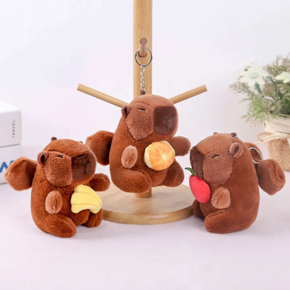 

Soft with Wing Plush Toy 12cm Fruit Capybara Plush Pendant Cartoon Capybara Doll Child