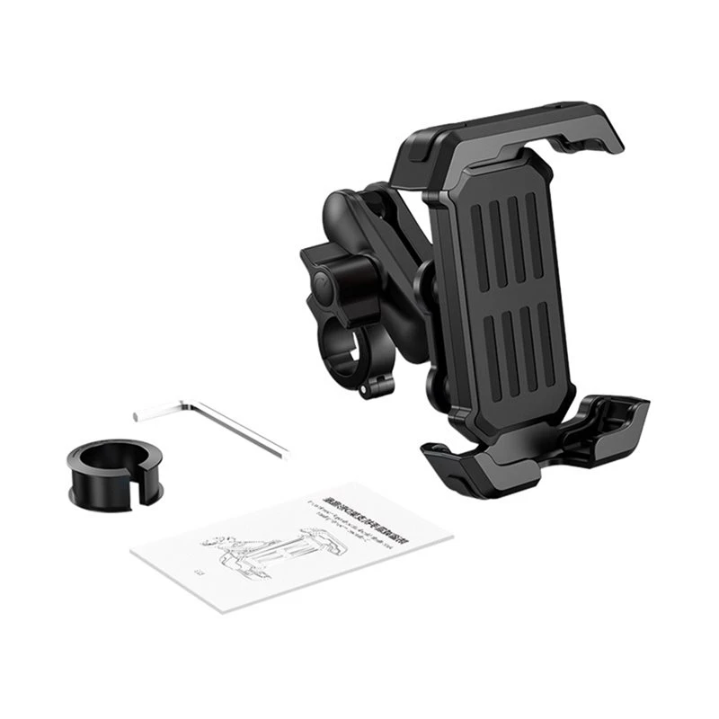 A95E-Universal For 4.8-7.5" Phone Mount Motorcycle With Dual Suspension Secure Bike Phone Holder