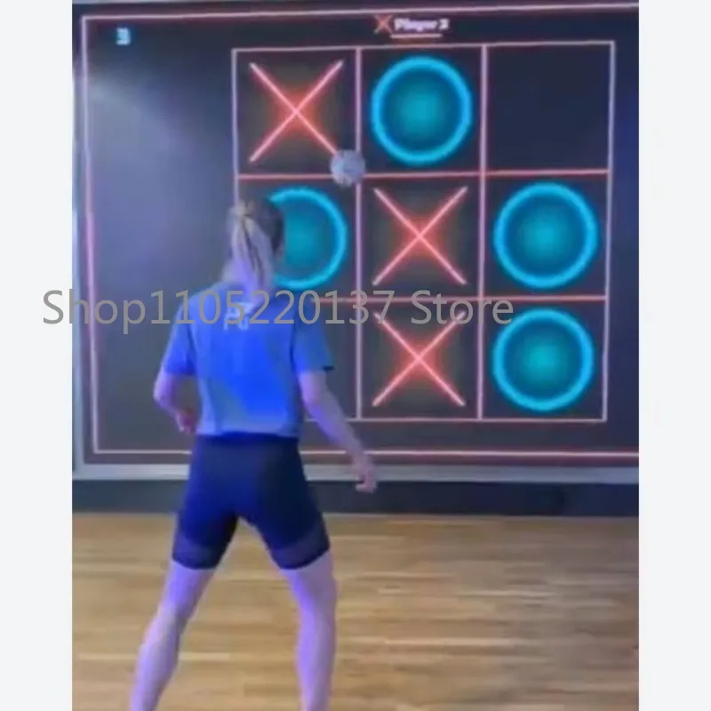 indoor funny interactive projection game system 0.3 milliseconds instant response interactive digital tic-tac-toe football