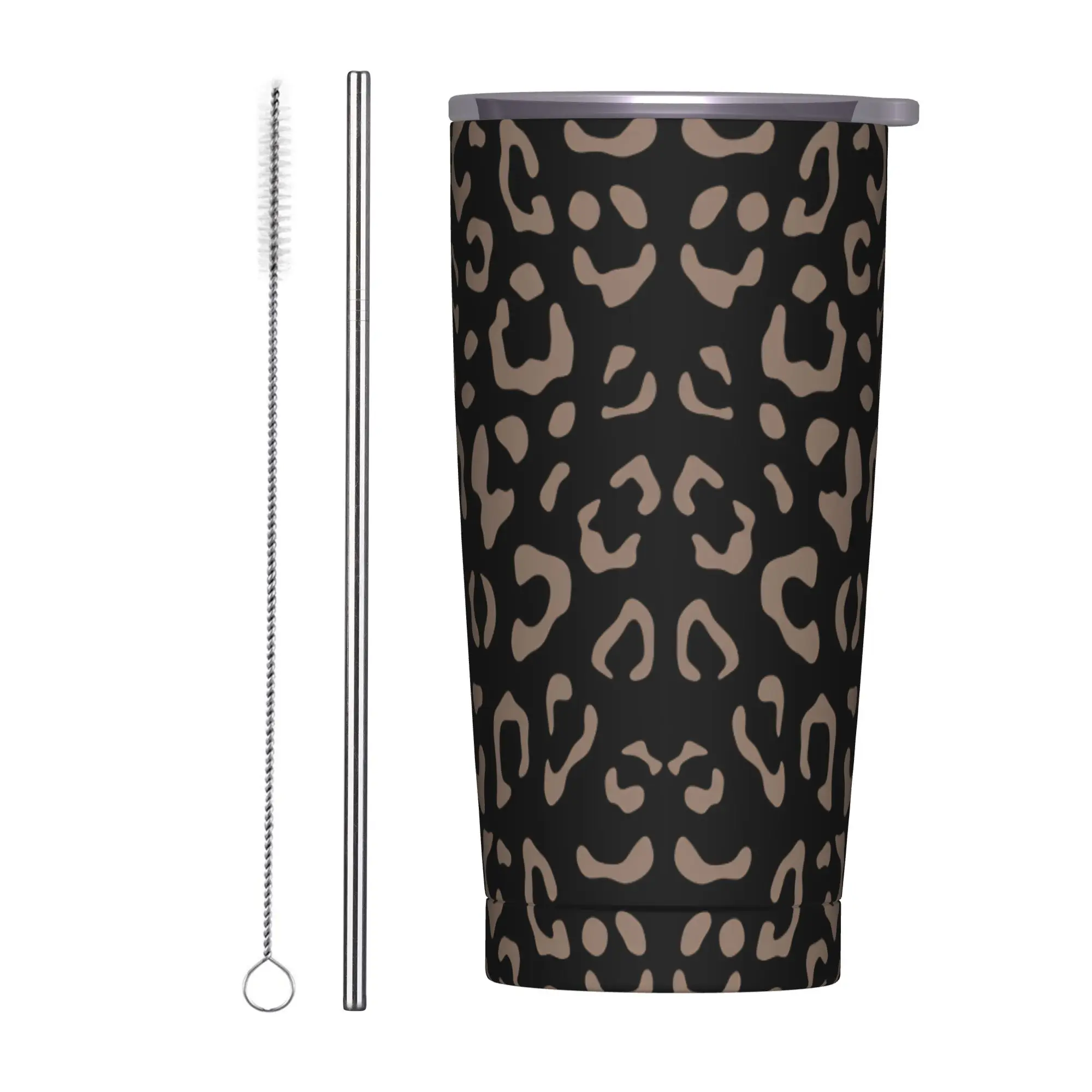 Stainless Steel Tumbler Leopard print  Coffee Mug  Insulated Cold Drink Car Mugs Travel Graphic Water Bottle