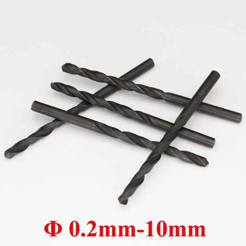 

0.2-10mm Manual Metal Wood Hand Electric Power Tools Screwdriver High Speed Steel HSS Black Driller Spiral Twist Mini Drill Bit