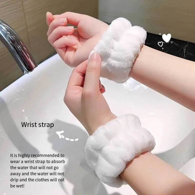 Microfiber Absorbent Wristbands for Women, Your Arms Soft to Touch, Yoga, Face Wash, Washing Face Spa, Wrist Washband, 2Pcs