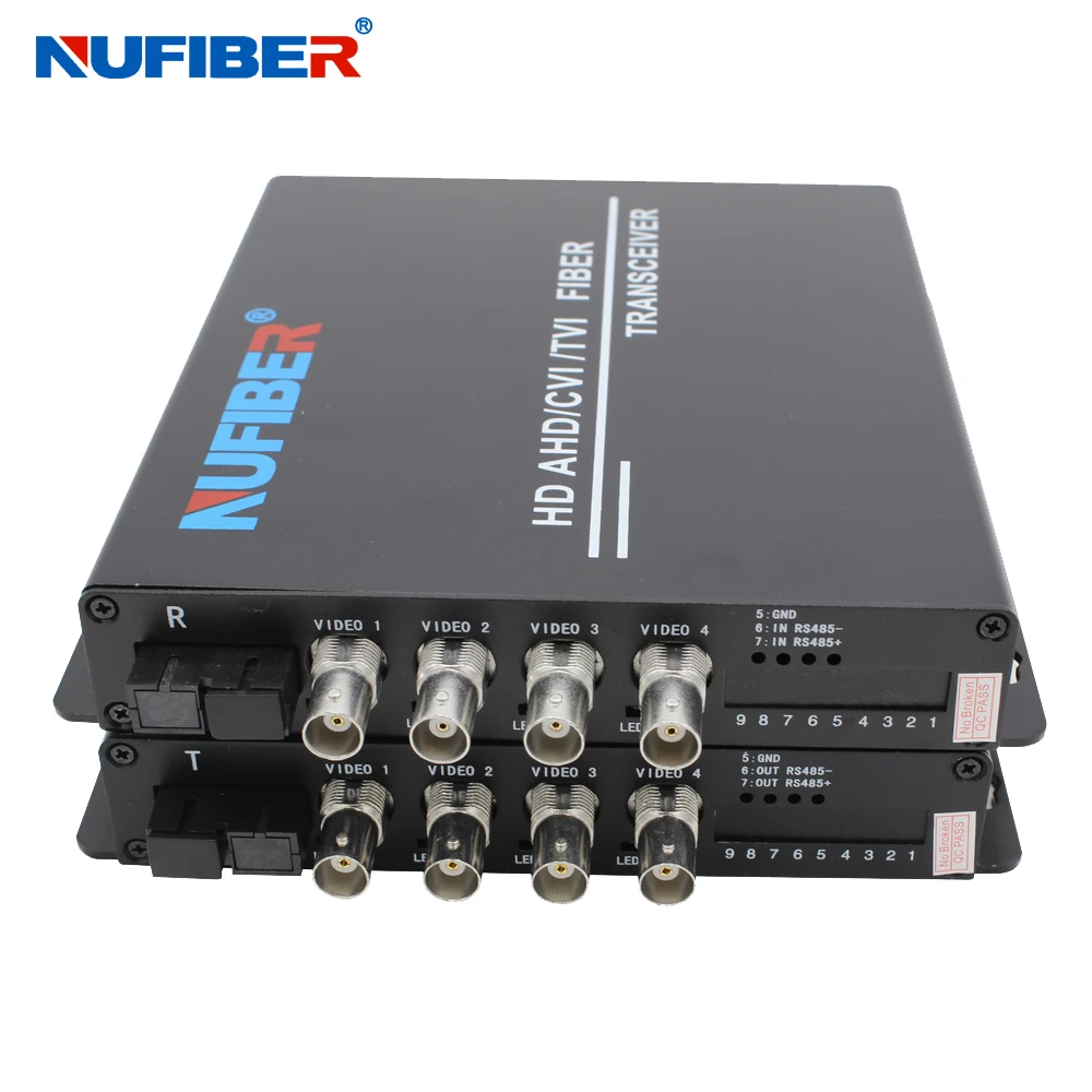 4 Channel Digital Video Converter,IP/AHD/CVI/TVI Signal to DVR,BNC to Fiber Video Transmitter/Receiver