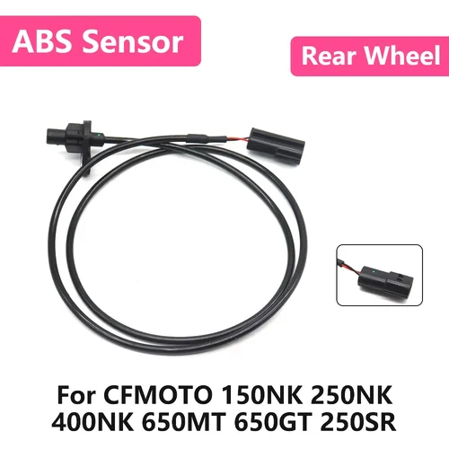 Imagen 1 del producto Para CFMOTO 150NK 250NK 400NK 650MT 650GT 250SR 150 250 400 NK señal de rueda trasera de motocicleta ABS Sensor de velocidad de rueda cable de silicona